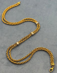 1980s Gold-Plated Double Twist Chain Necklace