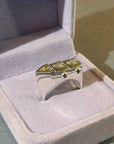 NEW CO - Crociera ring - Silver and citrine