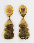 Oversize statement pearly golden clips