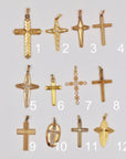 Gold plated and "FIX" cross pendant