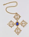 EXTREMELY RARE Slim Barrett (Beckham wedding’s crown designer) Cross necklace