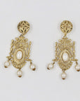 Romantic pearly and golden clips