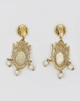 Romantic pearly and golden clips