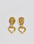 "Reminiscence" golden twisted heart clips