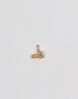 Playful gold-plated pendant (and gift chain)