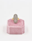 Gold-plated shiny marquise ring
