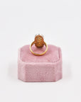 Gold-plated shiny marquise ring