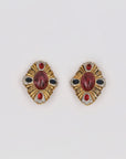 « Goldette » 60s red compact clips