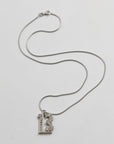 Lucky charm silver chain "13" pendant