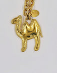 "A&T Gillier" camel golden necklace