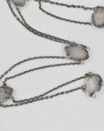 Silvery blue egyptomania necklace