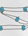 Silvery blue egyptomania necklace