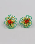 Playful colorfuls pearls flower compact clip