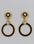 Golden and brown 2.0 hoops