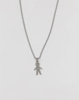 Cute little mexico men silver necklace