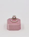 Cute amethyst silver solitaire ring