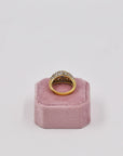Silver gold-plated dome ring
