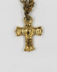 Golden shiny cross necklass