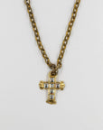 Golden shiny cross necklass