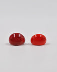 Orange and red glass rings