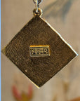 "Kenzo" square dangly clips