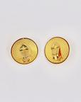 Shiny solitaire golden clip