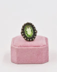 Antique green and silver ring