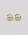 Pearly earrings for pierced ears