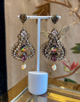 Oversize shiny italian dangly earrings