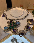 Long silvery and purple flower chain