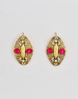Baroque golden symetric earrings