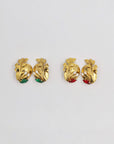 Organic flowery golden clips