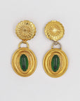 Oversize golden and green clips