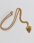Gold-plated grapes necklace
