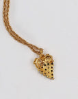 Gold-plated grapes necklace