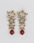 "Jacky de G" dangly silvery stars clips