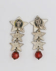 "Jacky de G" dangly silvery stars clips
