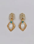 Pearly golden and green clips