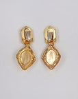 Pearly golden and green clips