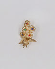 Flowery gold-plated pendant