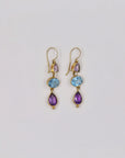 Handmade Italian gilded silver earrings