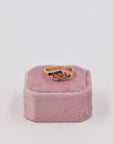 Gold-plated tricolor spinel ring