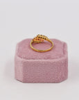 Gold-plated tricolor spinel ring