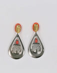 Geometric silvery clips