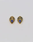 Blue shiny golden clips