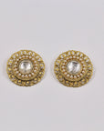 "Villani" oversize shiny golden openwork clip