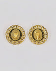"Villani" oversize shiny golden openwork clip