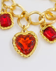 70s "Fabi" orange and red hearts belt