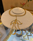 Golden pear necklace