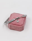 Shiny tennis silver bracelet